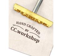 Branding Irons - Timbro per legno personalizzato con manico per alimenti in pelle di cocco, con timbro termico in ferro di marca per design artigianale (5,08 cm)