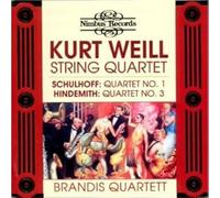 Ervín Schulhoff String Quartets Op. 59 Nos. 1 and 3 (Brandis Quartett) (CD)