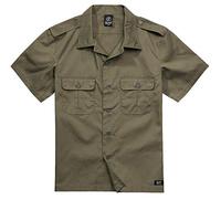 Brandit 1/2 Maniche Camicia US Uomo Camicia Maniche Corte Nero 80% Poliestere, 20% Cotone Regular