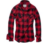 Brandit Amy Flanell, camicetta XL female Rosso/Nero