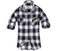 Brandit Amy Flanell Ladies Camicia, Bianco/nero, Taglia 4XL