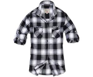 Brandit Amy Flanell Ladies Camicia, Bianco/nero, Taglia 5XL