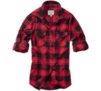 Brandit Amy Flanell Ladies Camicia, nero-rosso, taglia M per donne
