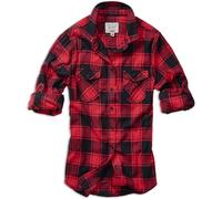 Brandit Amy Flanell, camicetta 4XL female Rosso/Nero
