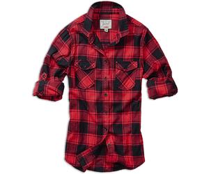 Brandit Amy Flanell Ladies Camicia, rosso/nero, Taglia XXL