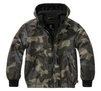 Brandit Bambini Giacca A Vento Cerniera Frontale Impermeabile Pile Dark Camo