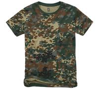 Brandit Bambini Maglietta Traspirante Cotone Girocollo Maglietta Flecktarn Camo