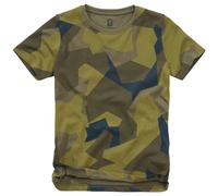 Brandit Bambini Maglietta Traspirante Girocollo Maglietta Swedish M90 Camo