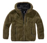 Brandit Bambini Teddyfleece Incappucciato Giacca Caldo Felpa Felpata Oliva