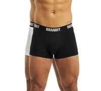 Brandit Boxer Shorts Logo 2 Pack, Uomo, white+blac, 3XL