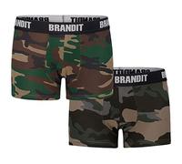 Brandit Boxer Shorts Logo 2 Pack, Uomo, woodl.+dk., XXL