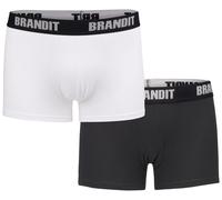 Brandit Boxer Uomo Logo – Confezione 2 pezzi Bianco/Nero – Taglia 3XL