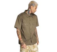 Brandit Brandit US Shirt Shortsleeve, Camicia Uomo, Verde (Olive), M
