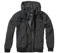 Brandit Bronx Giacca con Cappuccio Imbottita Militare Canvas Inverno