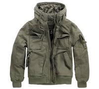 Brandit Bronx Giacca con Cappuccio Imbottita Militare Canvas Inverno