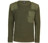 Brandit BW Pullover Mens Casual Work Military Sweater Warm Knitted Hiking Olive