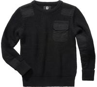 Brandit BW Pullover per bambini, nero, Taglia 134-140