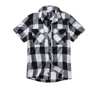 Brandit Check Shirt Short Sleeve, Color: white/blac, Size: 7XL