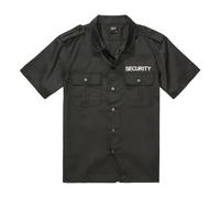 Brandit Security Us-Maglietta Corte Camicia Elegante, Nero-Manica Corta, L Uomo