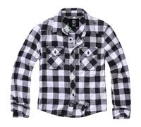 Brandit Checkshirt, camicia bambini 170/176 male Bianco/Nero