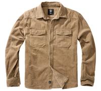 Camicia classica a maniche lunghe in velluto Brandit Marron 5XL