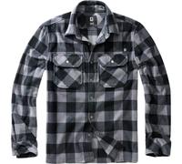 Brandit Jeff-Maglietta A Maniche Lunghe in Pile Camicia, Nero/Grigio, 5XL Uomo