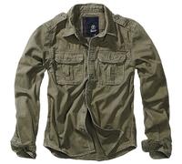 Brandit Camicia a Maniche Lunghe Worker Regular Cotone Nera Oliv Camel Grey Camo