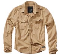 Brandit Camicia a Maniche Lunghe Worker Regular Cotone Nera Oliv Camel Grey Camo