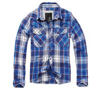 Brandit Check Long Sleeve Shirt Bianco,Blu 2XL Uomo