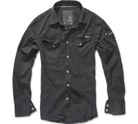 Brandit Slim Fit Shirt Long Sleeve, Uomo, black, 6XL