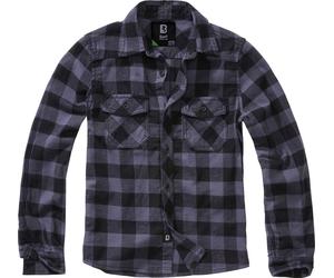 Brandit Camicia da bambino Checkshirt Kids Nero/Grigio 170/176 Nero