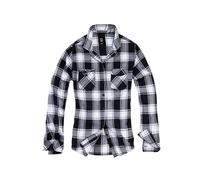 Brandit Amy Flannel Long Sleeve Shirt Bianco,Nero L Donna