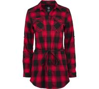 Brandit Lucy Longshirt Camicia da donna, nero-rosso, taglia 4XL per donne