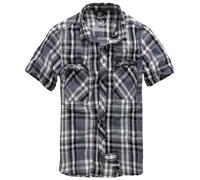 Brandit Camicia Roadstar a maniche corte Uomo Nero/Grigio S
