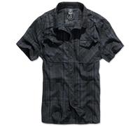 Brandit Camicia Roadstar Manica corta Uomo Nero/Blu Taglia L
