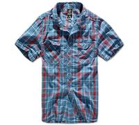 Brandit Camicia Roadstar, 1/2 manica in rosso/blu XXL Blu