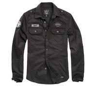 Brandit Luis Vintage Long Sleeve Shirt Nero 4XL Uomo