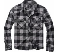 Brandit Check Shirt Long Sleeve, Uomo, Blk+Charco, 3XL