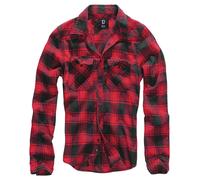 Brandit Check Long Sleeve Shirt Rosso,Nero 2XL Uomo