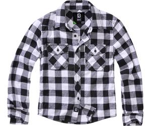 Brandit Check Maglietta per bambini, bianco/nero, Taglia 170-176