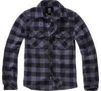 Brandit Checkshirt, camicia bambini 122/128 male Nero/Grigio