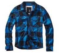 Brandit Check Shirt Long Sleeve, color: black+blue, size: M
