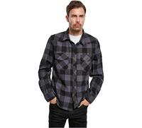 Brandit Check Shirt Long Sleeve, Color: black/grey, Size: L