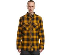 Brandit Check Shirt Long Sleeve, Color: Black-Yell, Size: 3XL