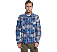Brandit Check Shirt Long Sleeve, Color: navy, Size: M