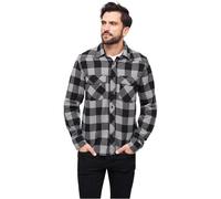 Brandit Camicia Check a maniche lunghe Nero/Carbone XL