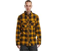 Brandit Check Shirt Long Sleeve, Uomo, Black-Yell, M
