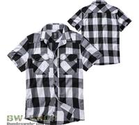Brandit Brandit Checkshirt halfsleeve, Camicia Elegante Uomo, Bianco (White/Black), 3XL