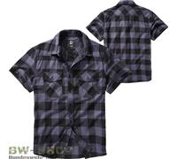 Brandit Check Short Sleeve Shirt Blu XL Uomo