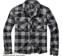 Brandit Check Long Sleeve Shirt Nero,Grigio 4XL Uomo